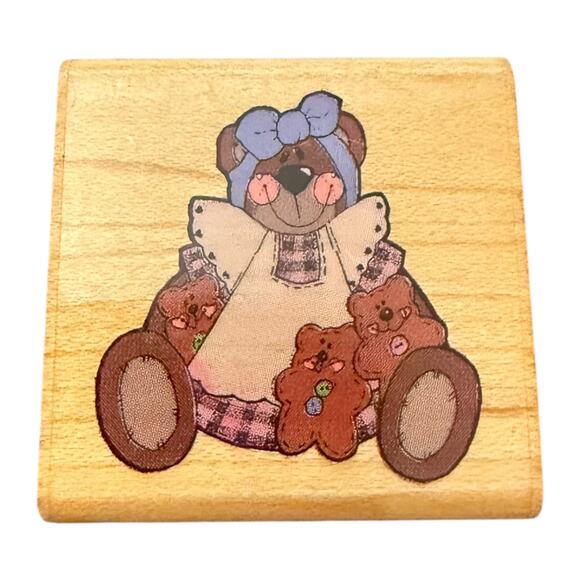 Donna Melone/Kenna Reynolds Ginger Bear #806 Rubber Stamp - Picture 1 of 3